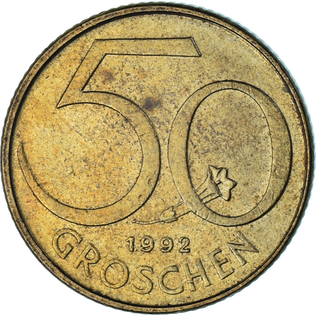Moneta, Austria, 50 Groschen, 1992