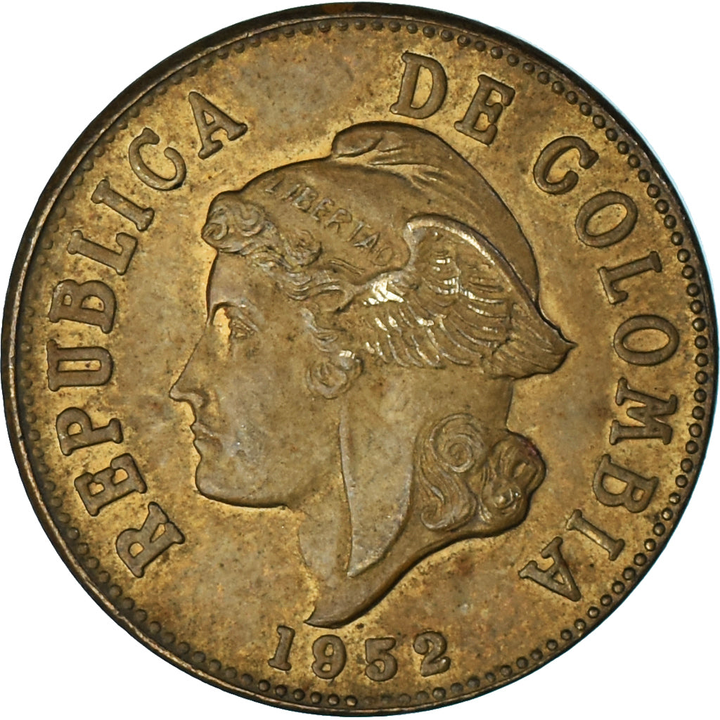 Coin, Colombia, 2 Centavos, 1952