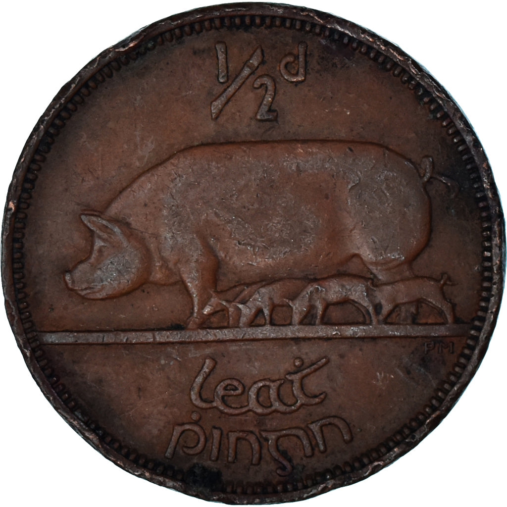 Coin, Ireland, 1/2 Penny, 1943