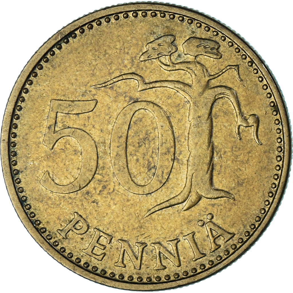 Coin, Finland, 50 Penniä, 1977