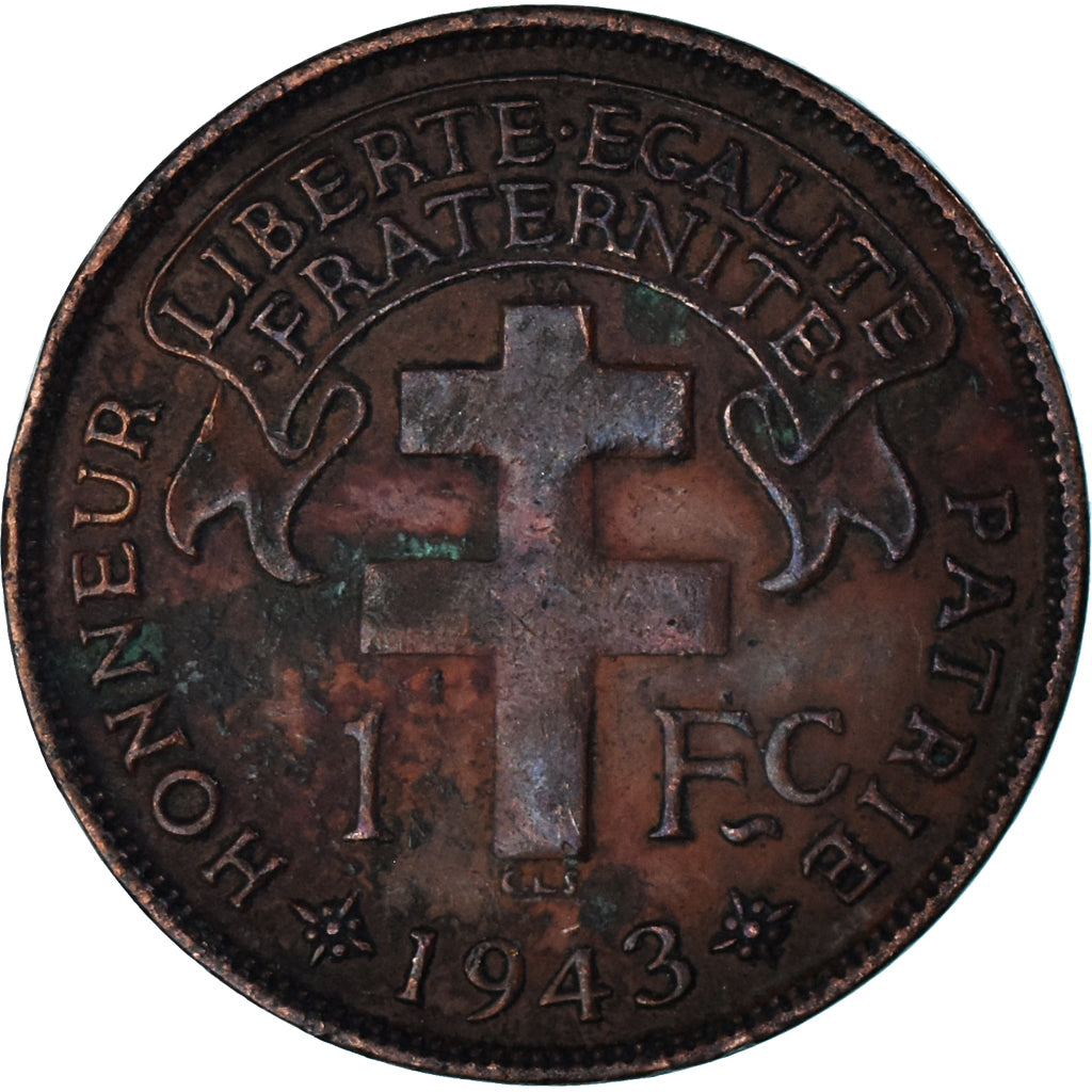 Moneda, Madagascar, Franc, 1943
