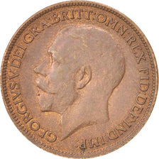 GREAT BRITAIN, Farthing, 1919, KM #808.2, AU(55-58), Bronze, 20, 2.80