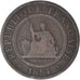 Munten, FRANS COCHIN CHINA, Cent, 1884