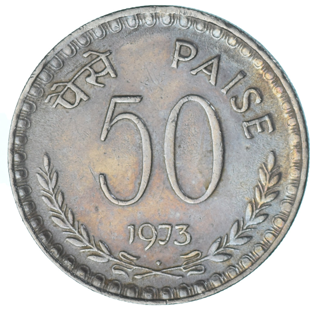 Münze, India, 50 Paise, 1973