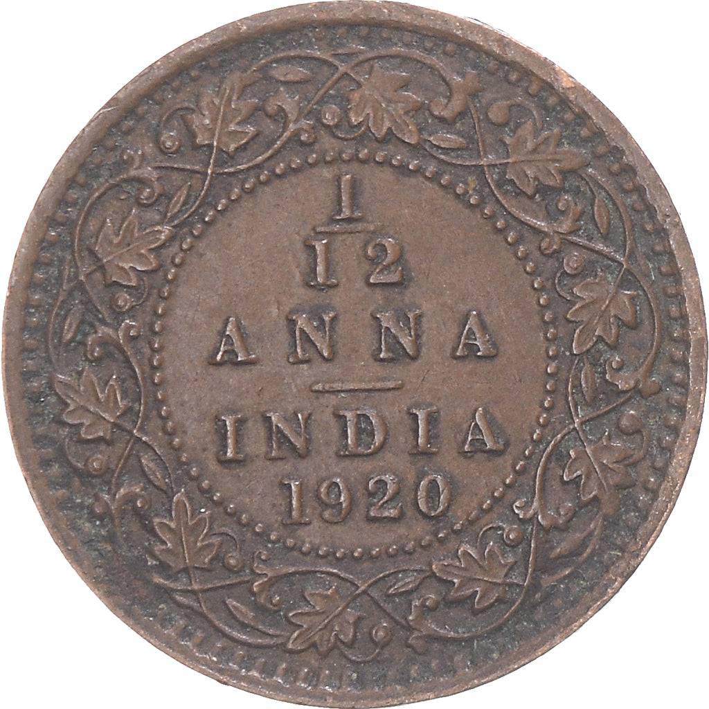 Coin, India, 1/12 Anna, 1 Pie, 1920