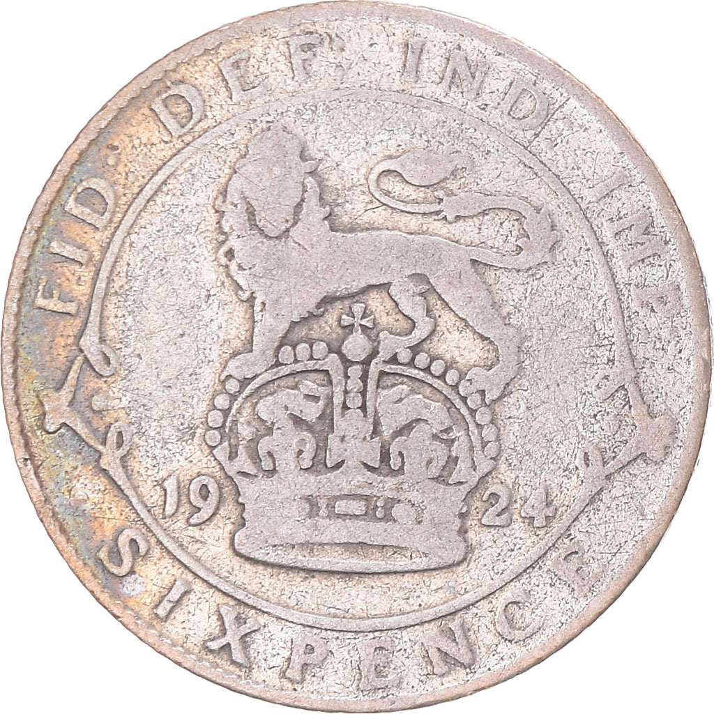 Moneda, Gran Bretaña, 6 Pence, 1924