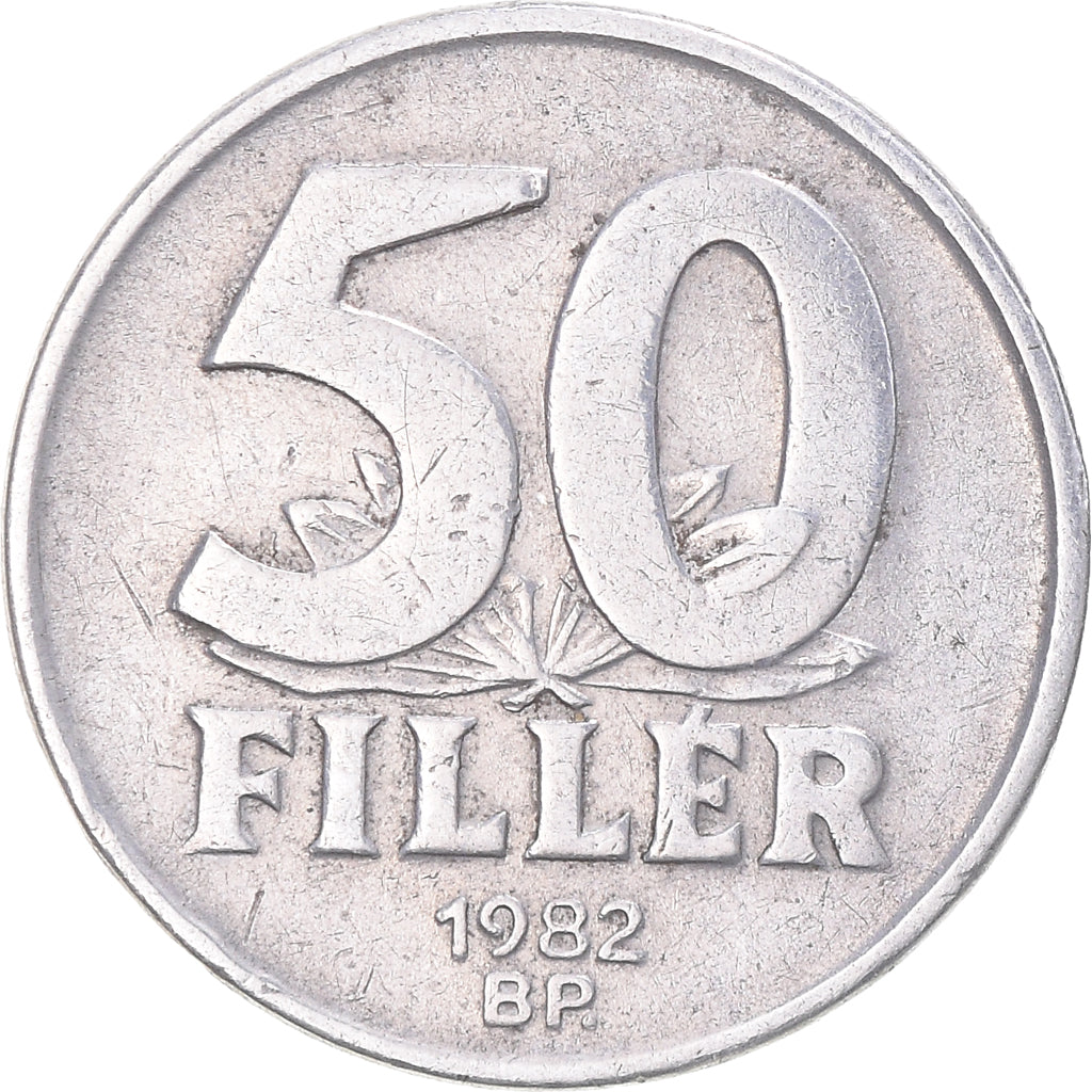 Moneta, Ungheria, 50 Fillér, 1982
