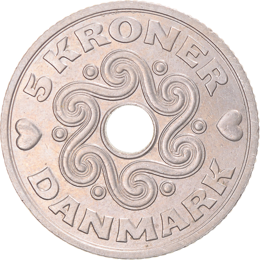 Coin, Denmark, 5 Kroner, 1991