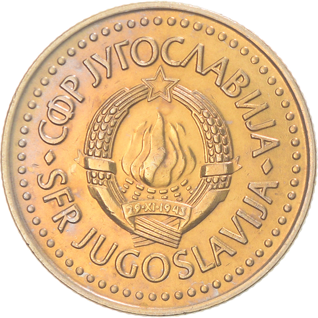 Münze, Jugoslawien, 5 Dinara, 1982