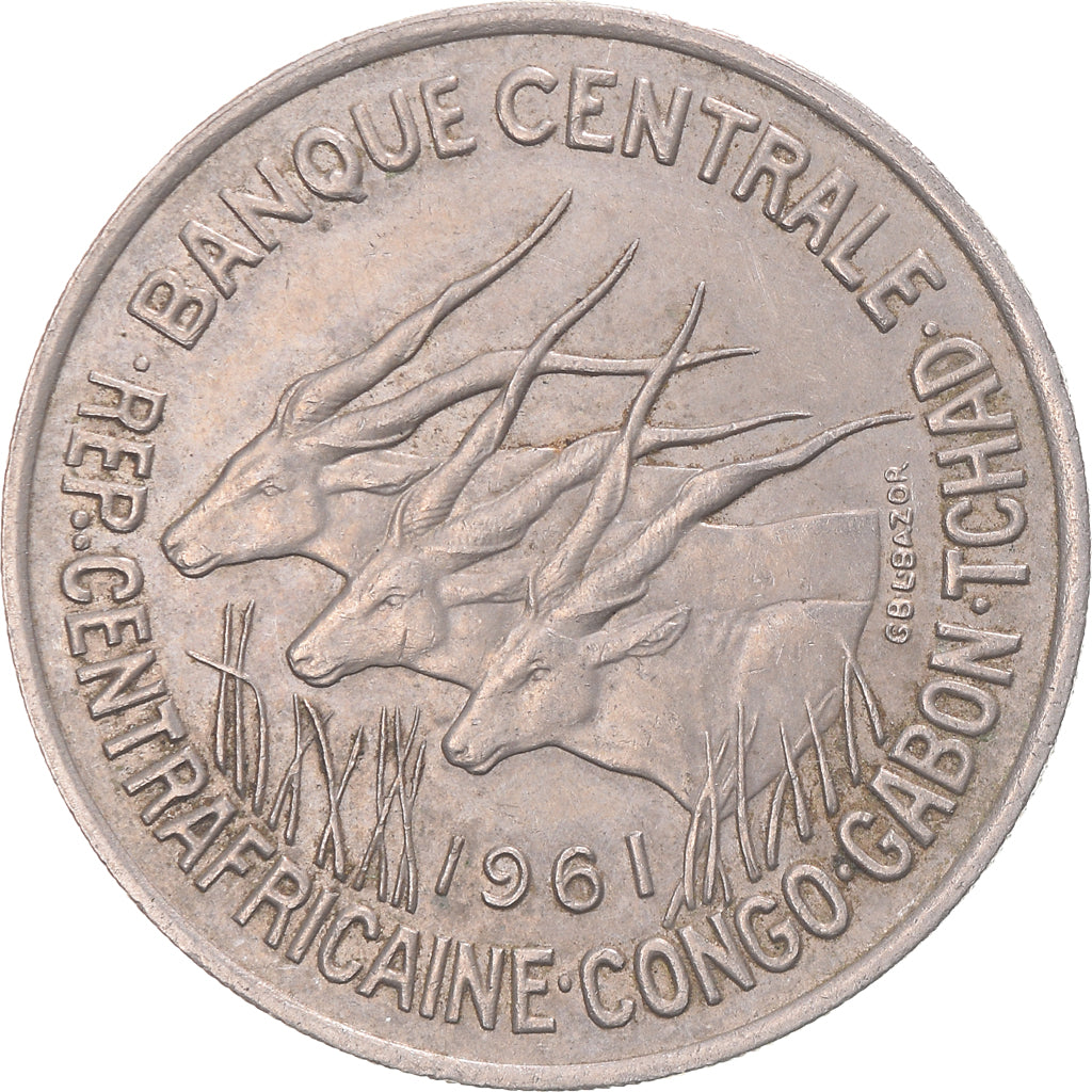Coin, Chad, 50 Francs, 1961