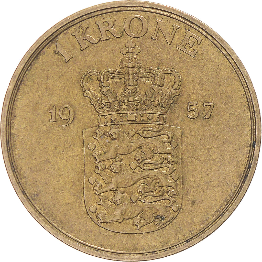 Moneda, Dinamarca, Krone, 1957