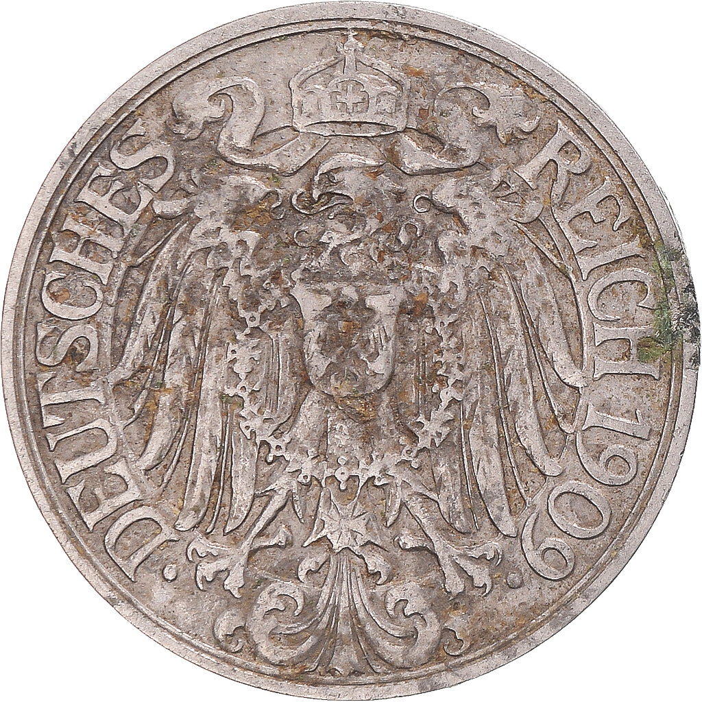 Moneta, Germania, 25 Pfennig, 1909