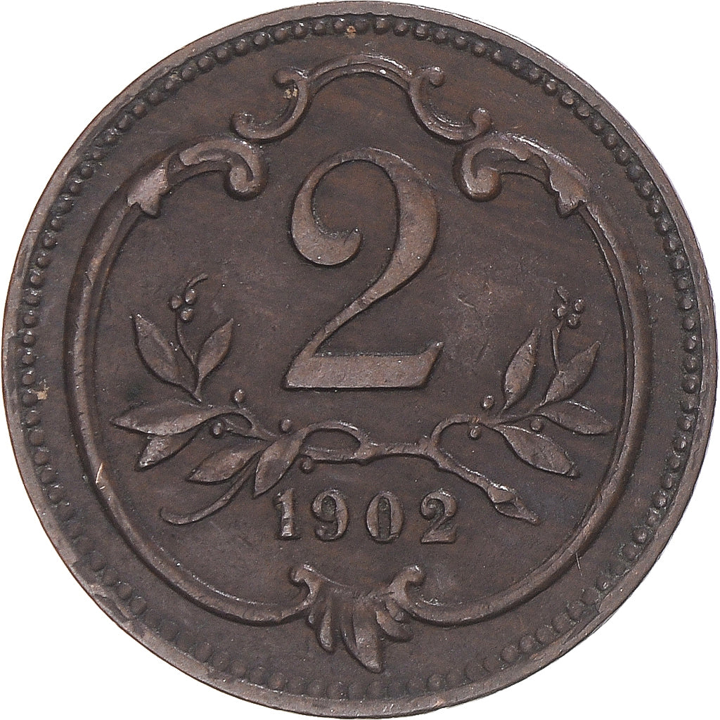 Monnaie, Autriche, 2 Heller, 1902