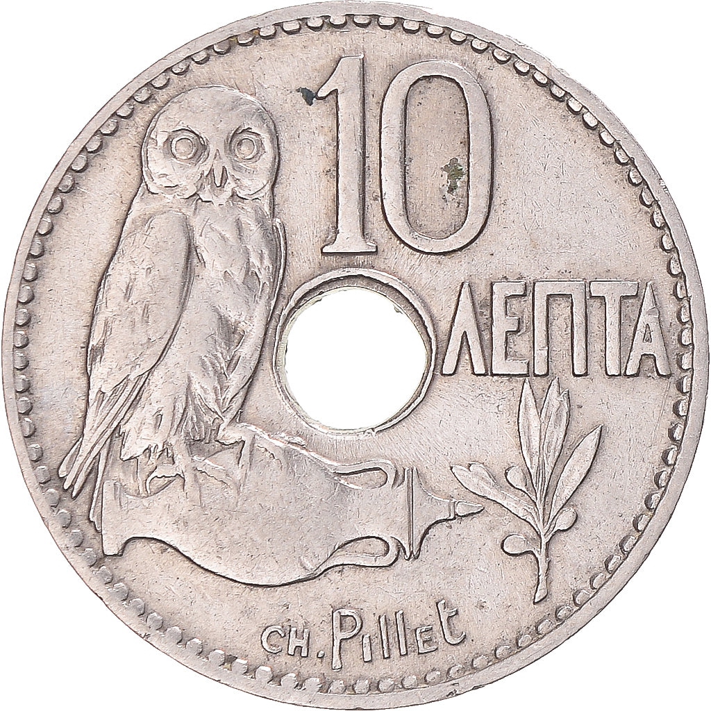 Coin, Greece, 10 Lepta, 1912
