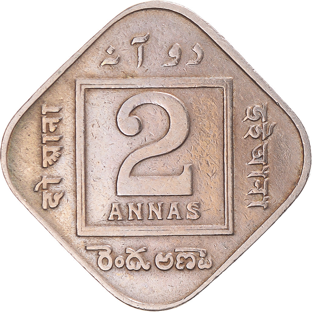 Münze, India, 2 Annas, 1919