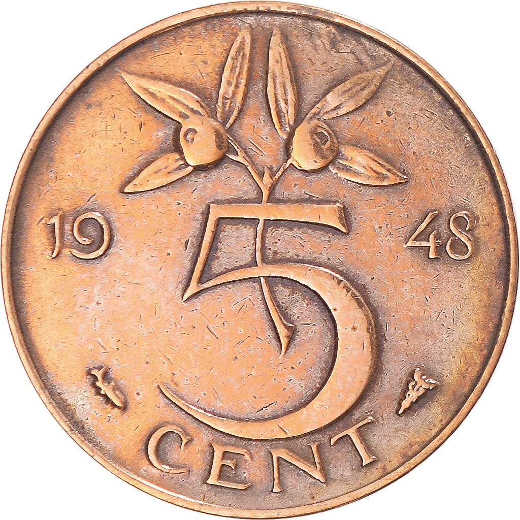 Moneta, Holandia, 5 Cents, 1948