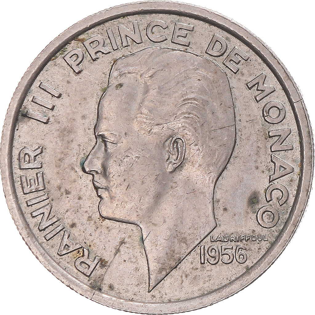 Moeda, Mónaco, 100 Francs, Cent, 1956
