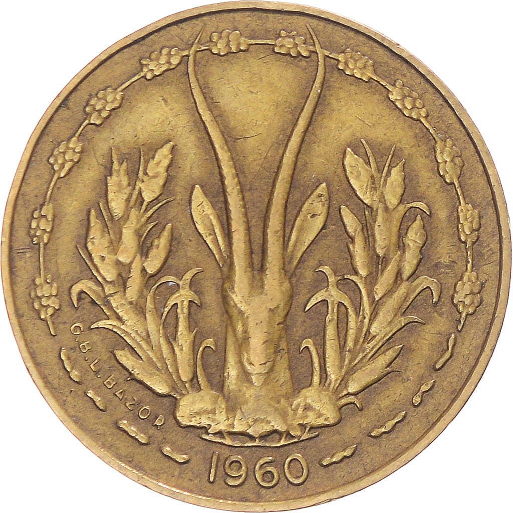 Munten, West Afrikaanse Staten, 5 Francs, 1960