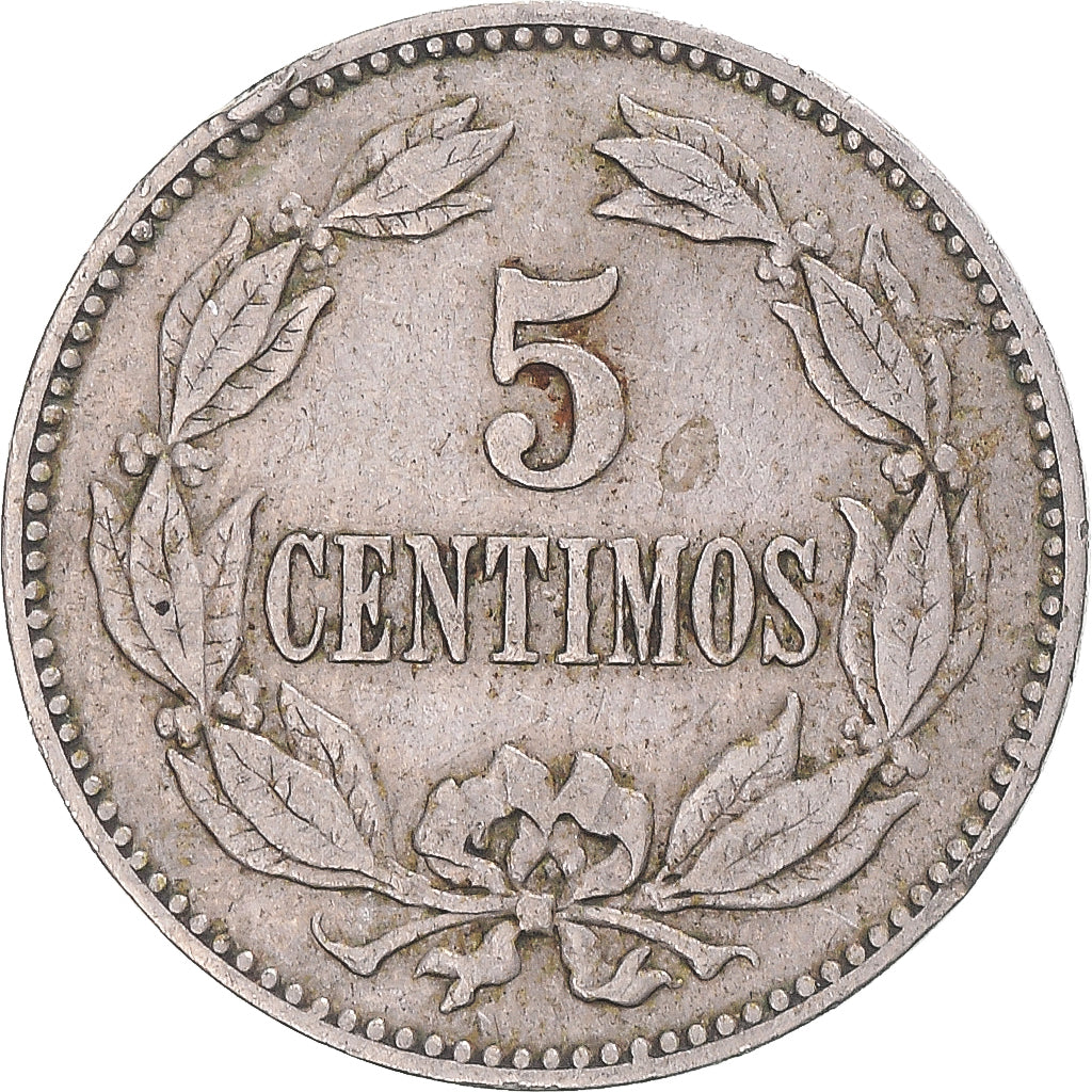 Moneda, Venezuela, 5 Centimos, 1896