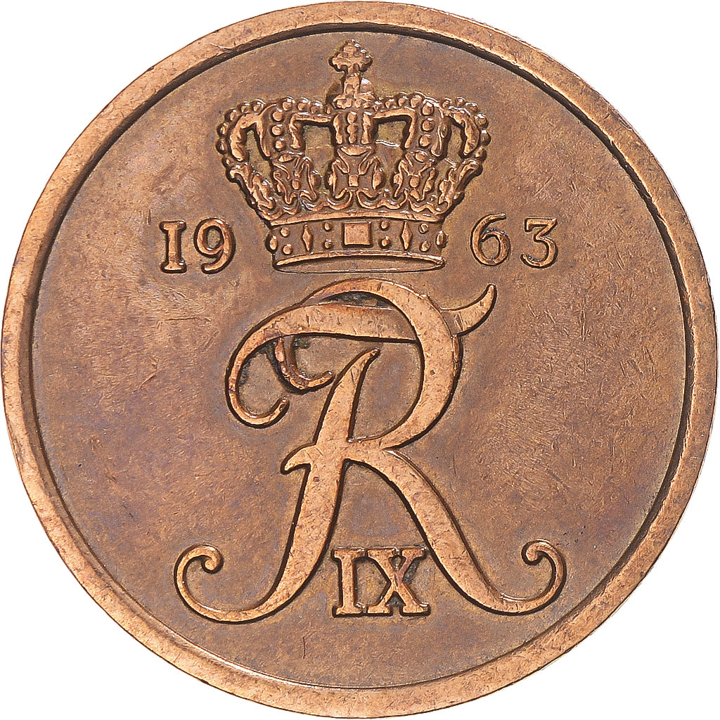 Monnaie, Danemark, 5 Öre, 1963