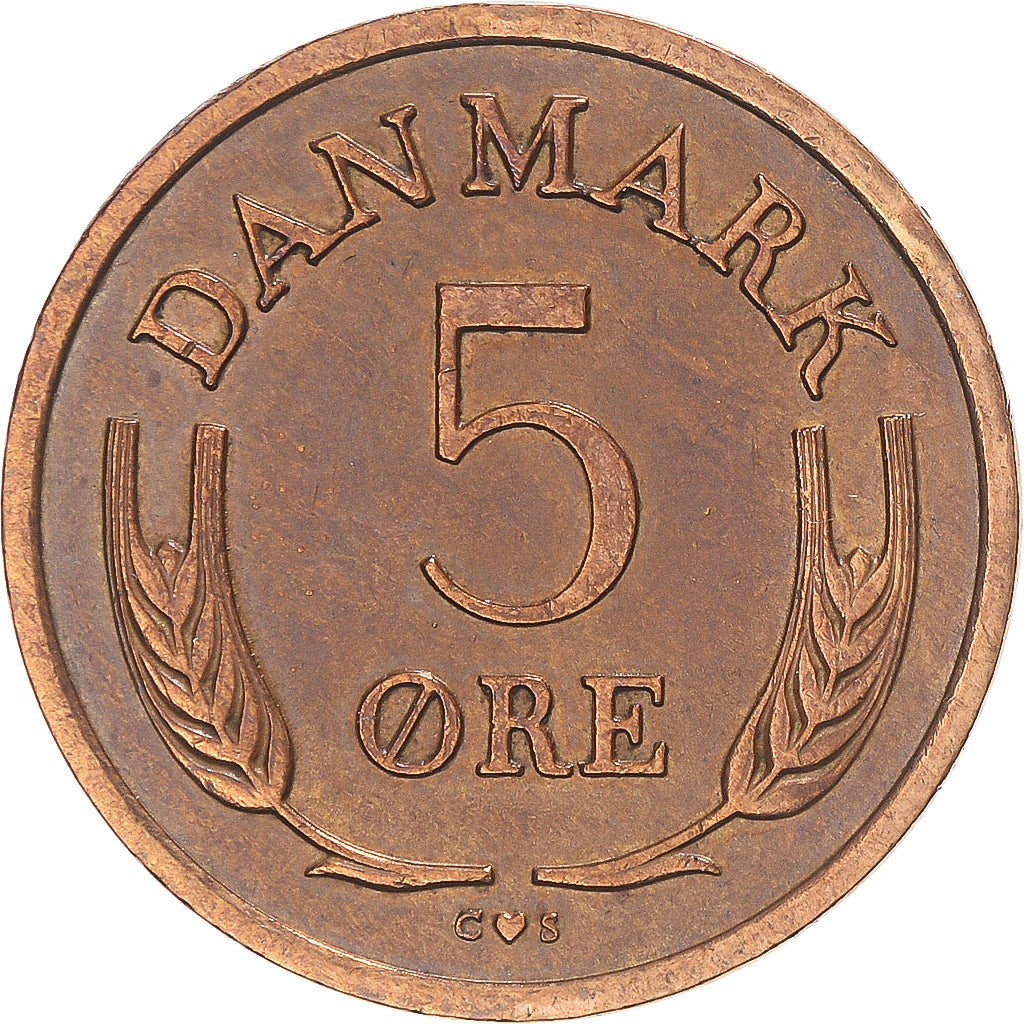 Monnaie, Danemark, 5 Öre, 1963