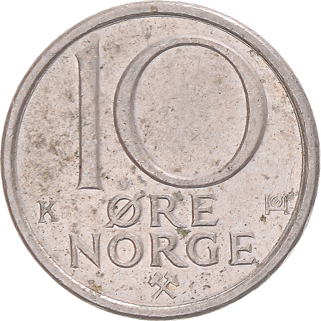 Moneda, Noruega, 10 Öre, 1982