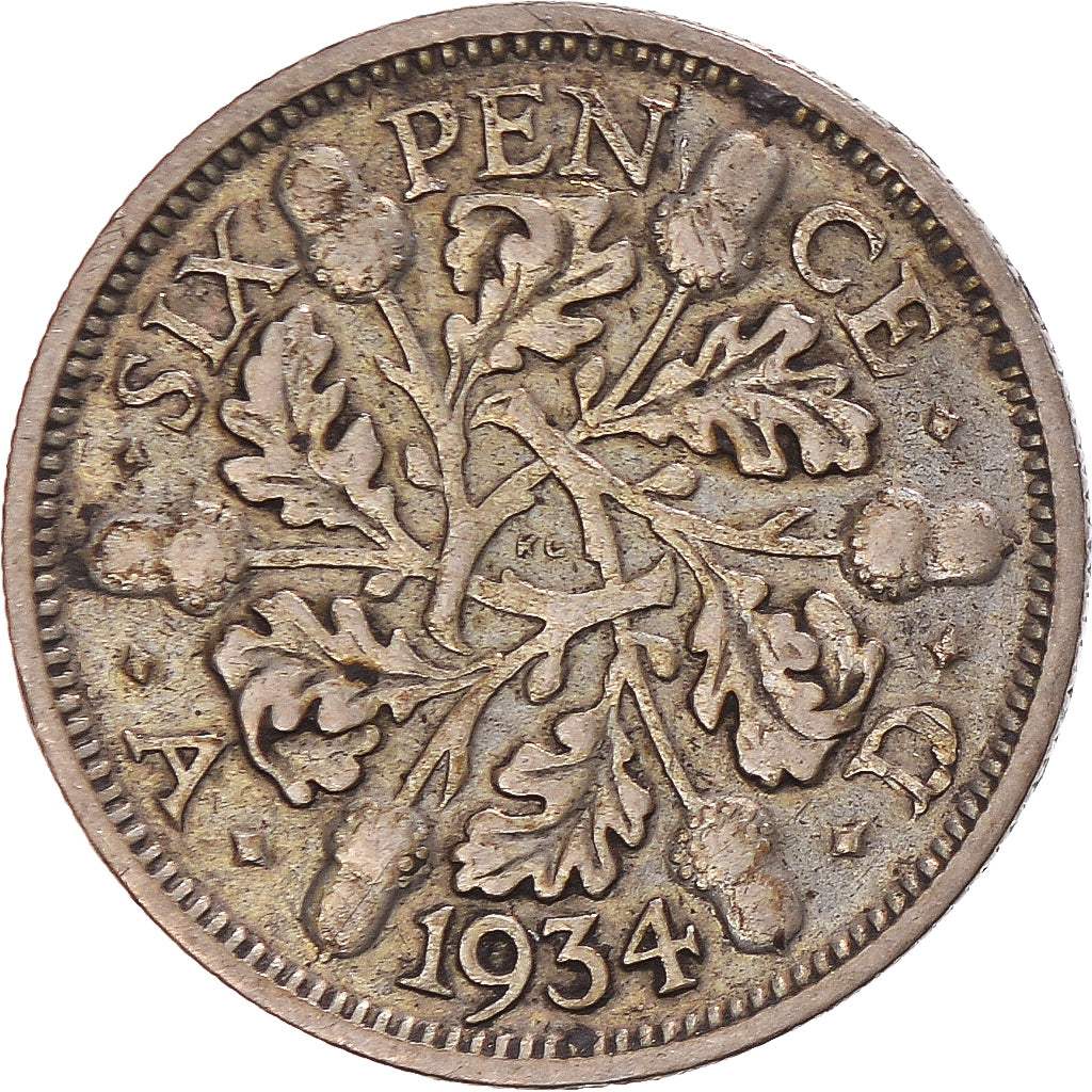 Moneta, Wielka Brytania, 6 Pence, 1934