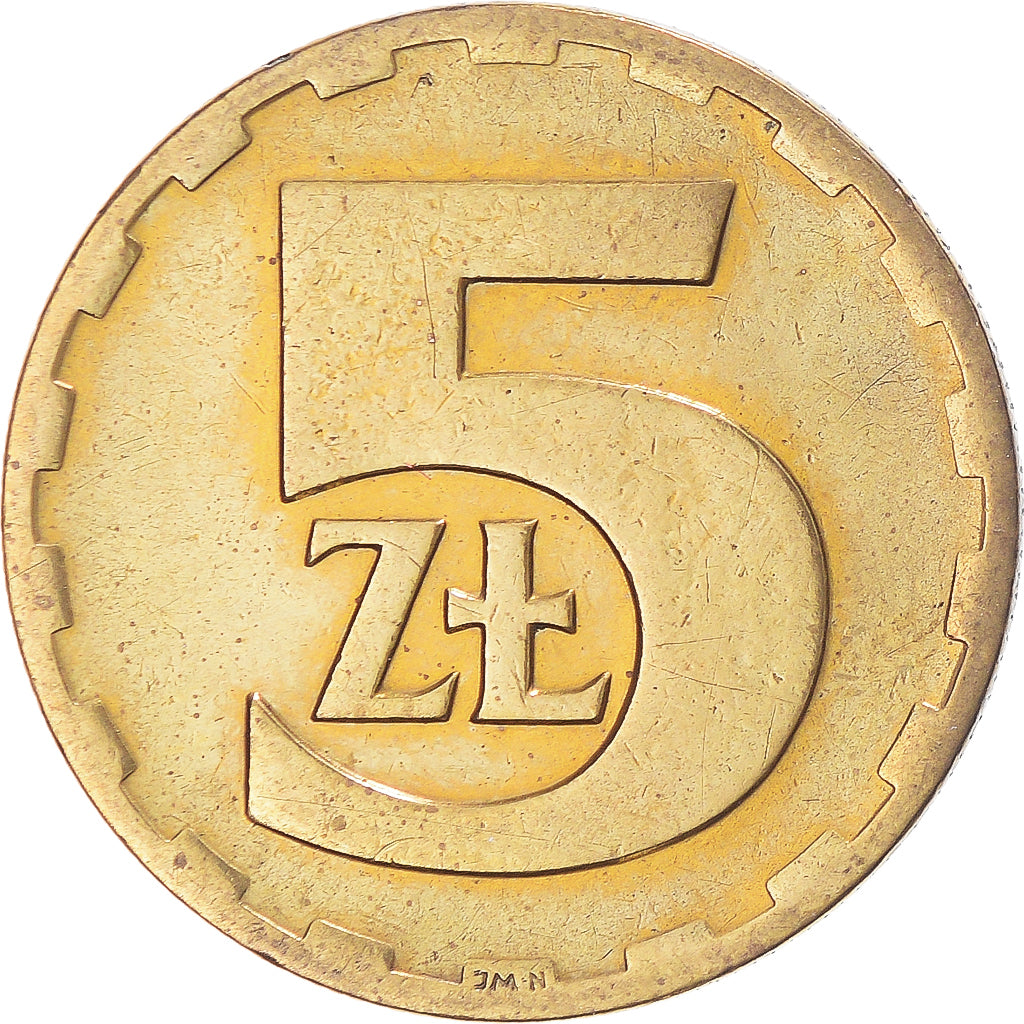 Monnaie, Pologne, 5 Zlotych, 1975
