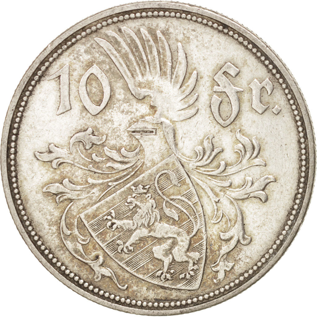 LUXEMBOURG, 10 Francs, 1929, KM #39, EF(40-45), Silver, 13.32