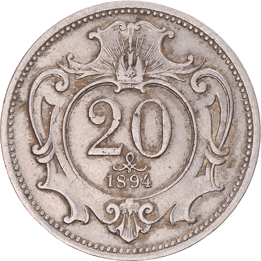 Monnaie, Autriche, 20 Heller, 1894
