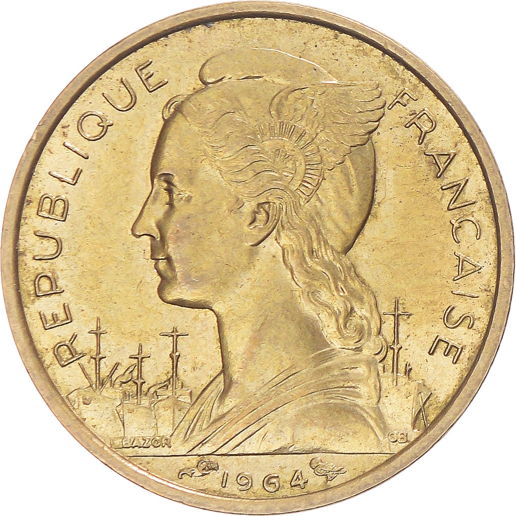 Moeda, Comores, 10 Francs, 1964