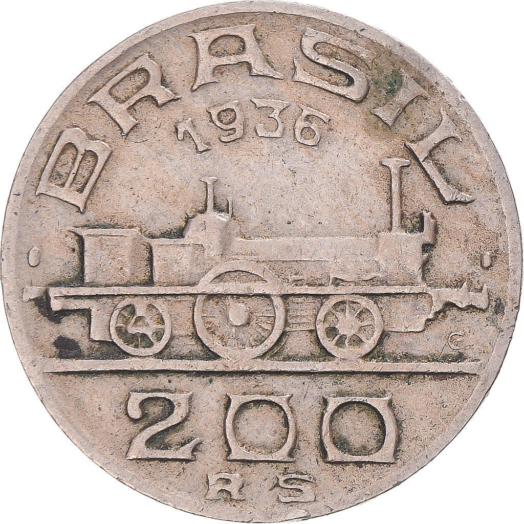 Coin, Brazil, 200 Reis, 1936