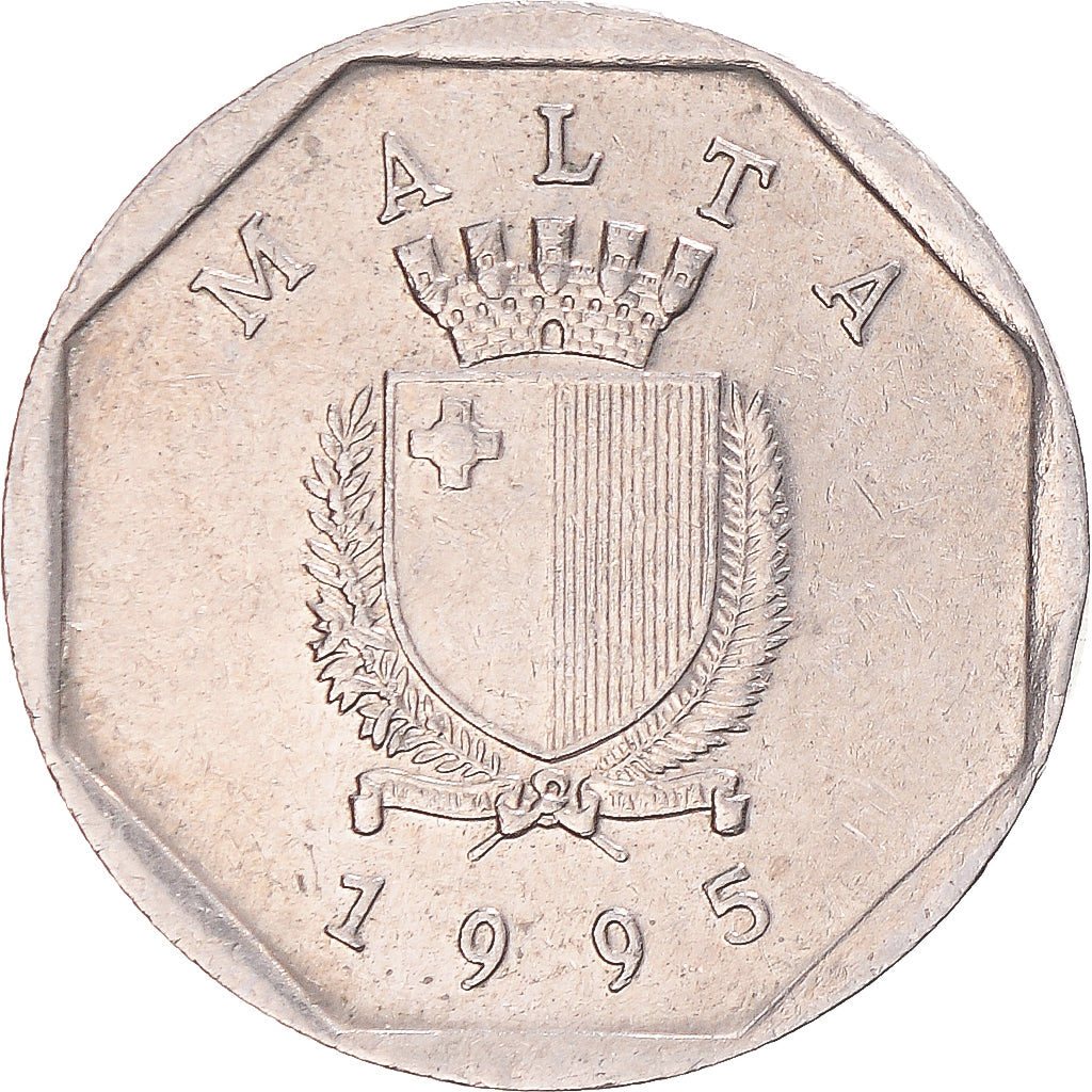 Coin, Malta, 5 Cents, 1995