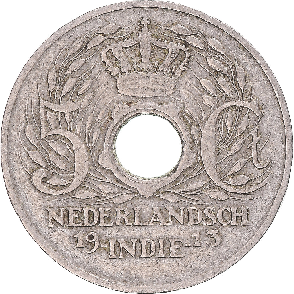 Moneda, INDIAS ORIENTALES HOLANDESAS, 5 Cents, 1913