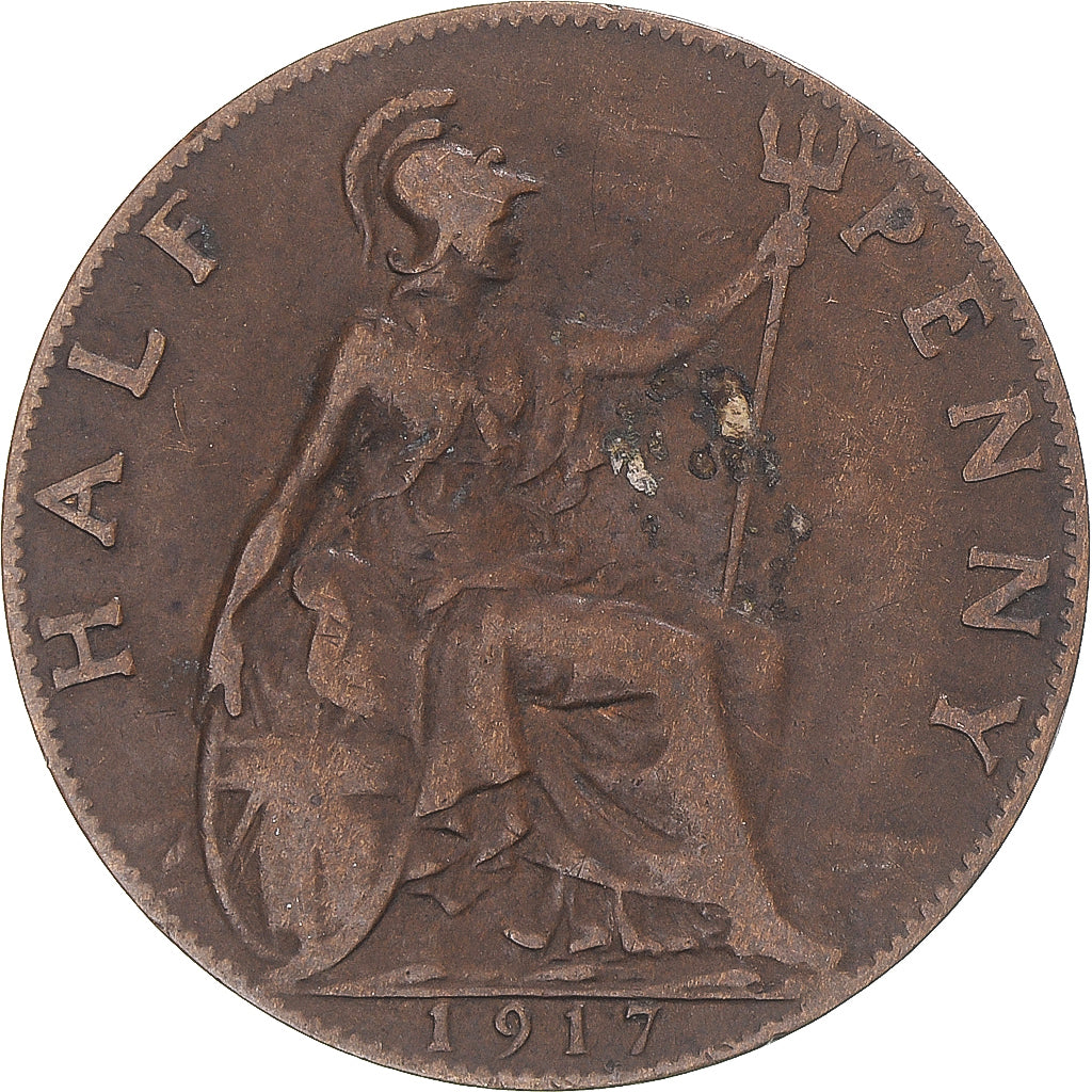 Moneta, Wielka Brytania, 1/2 Penny, 1917