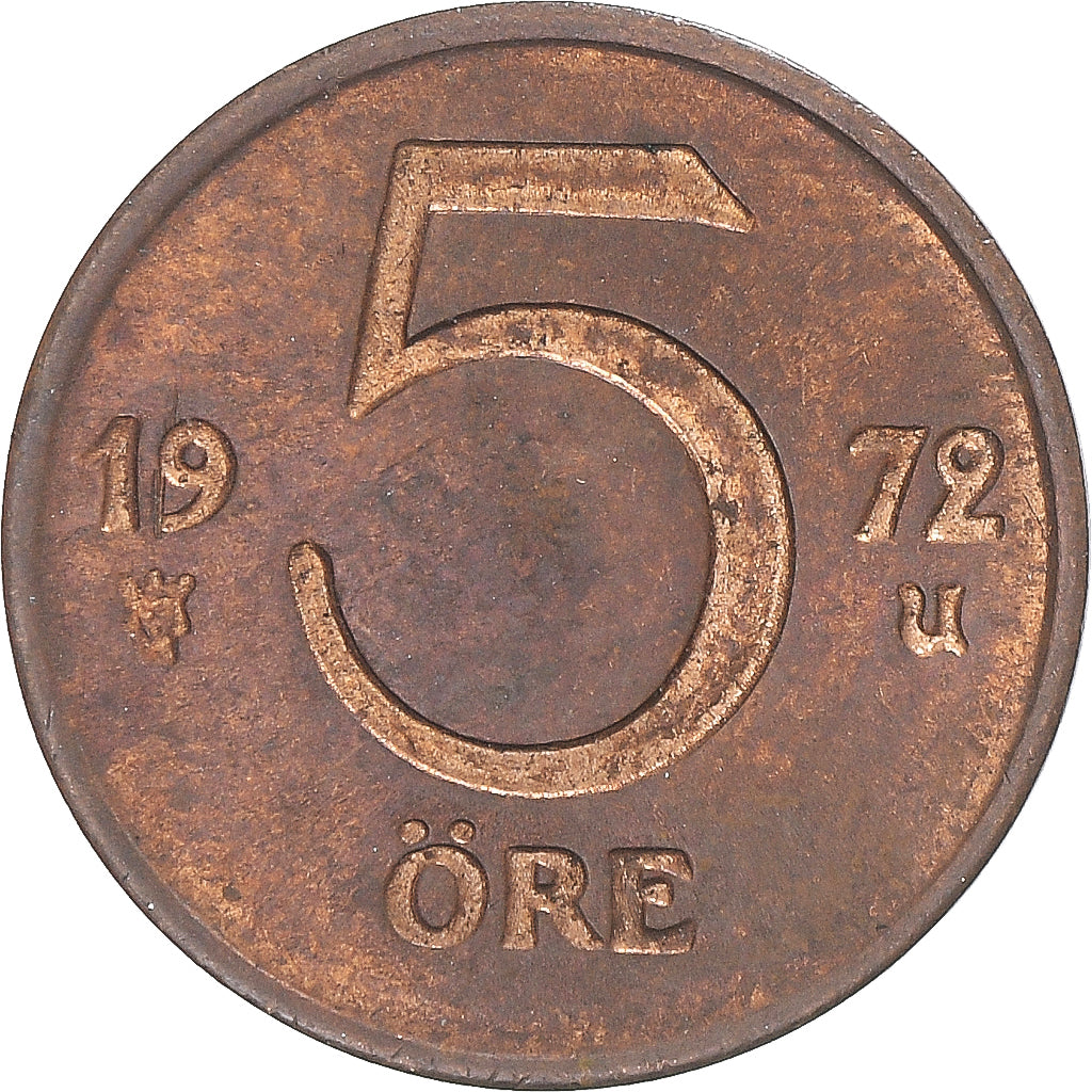 Moneta, Svezia, 5 Öre, 1972