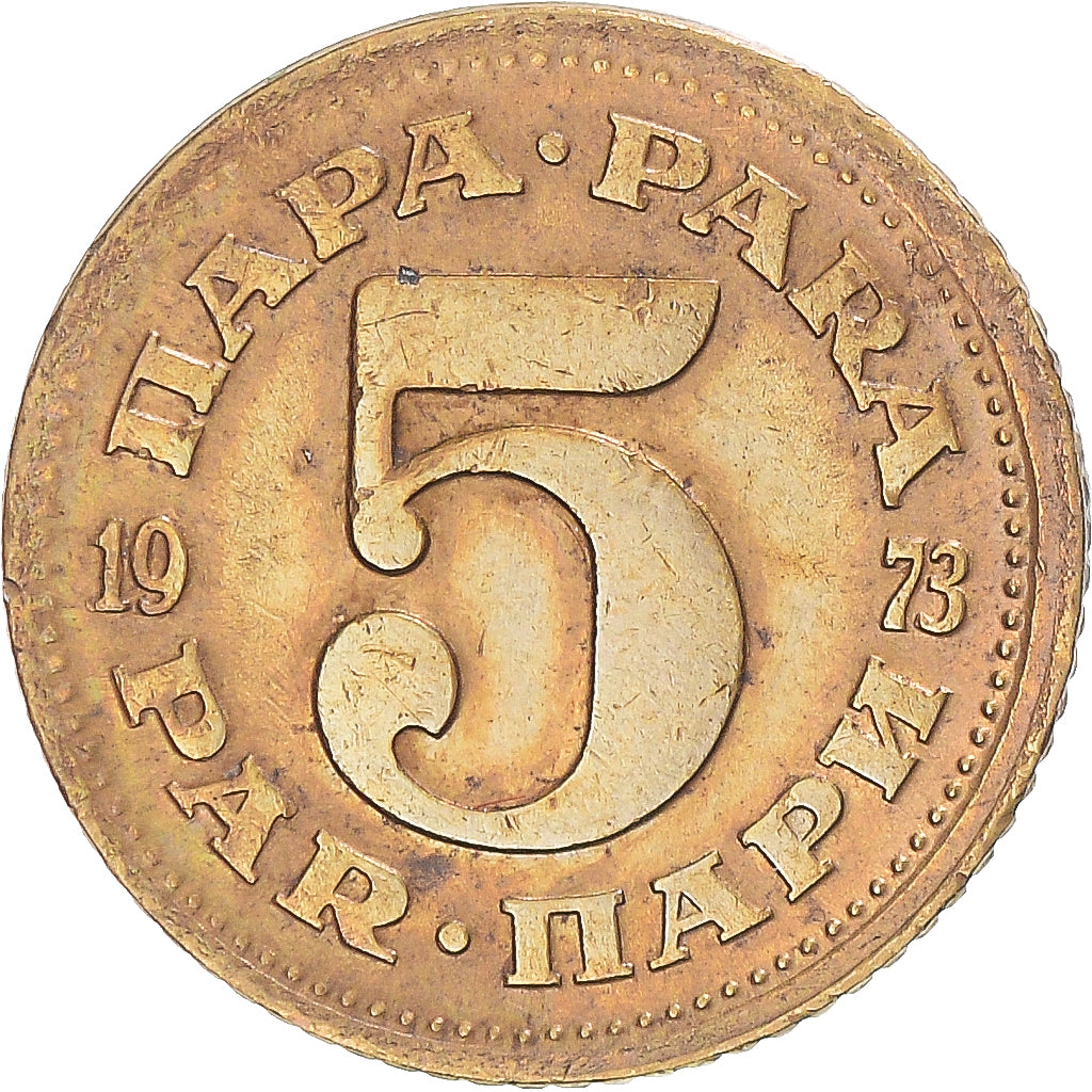 Monnaie, Yougoslavie, 5 Dinara, 1973
