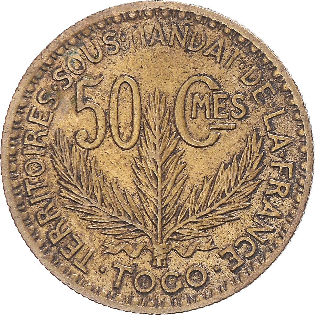 Moneda, Togo, 50 Centimes, 1924