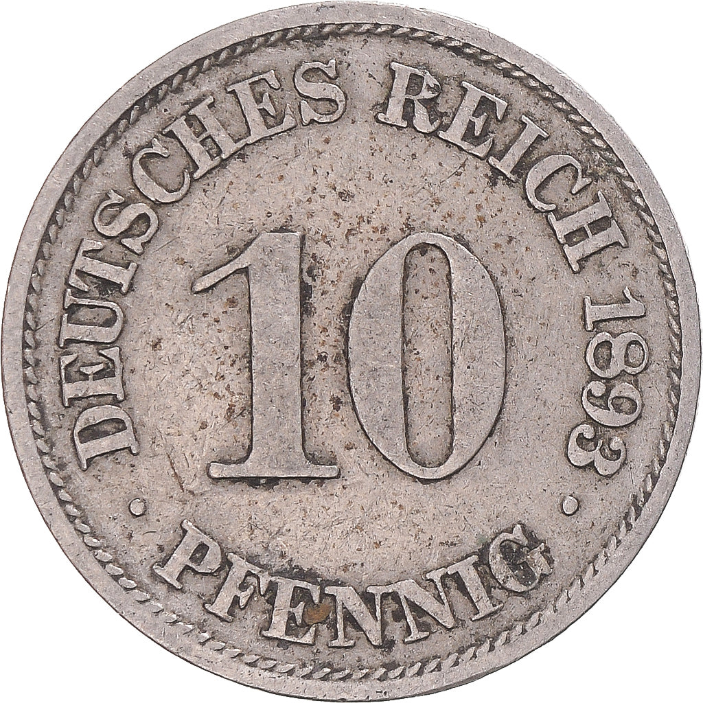 Coin, Germany, 10 Pfennig, 1893