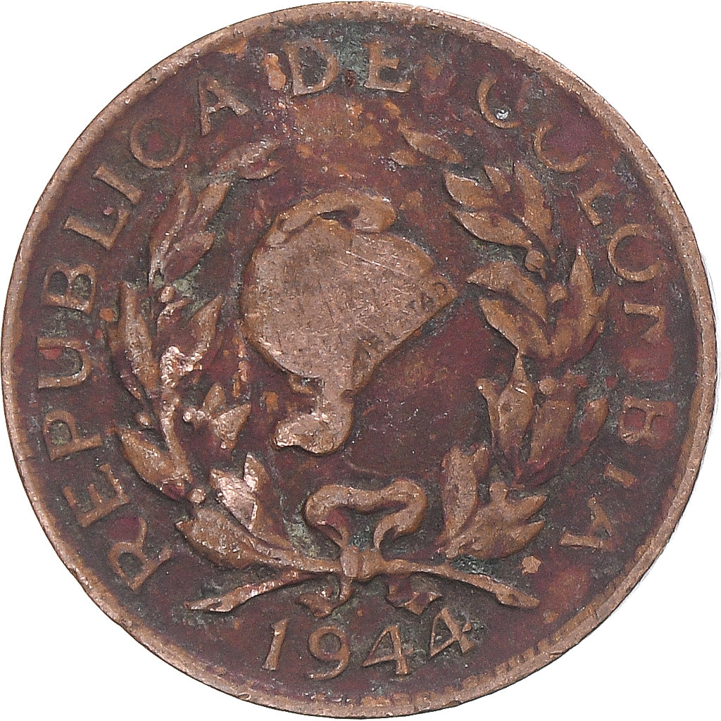 Coin, Colombia, Centavo, 1944
