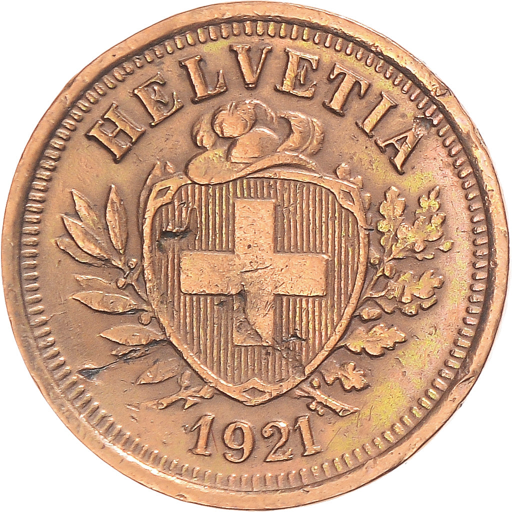 Moeda, Suíça, Rappen, 1921