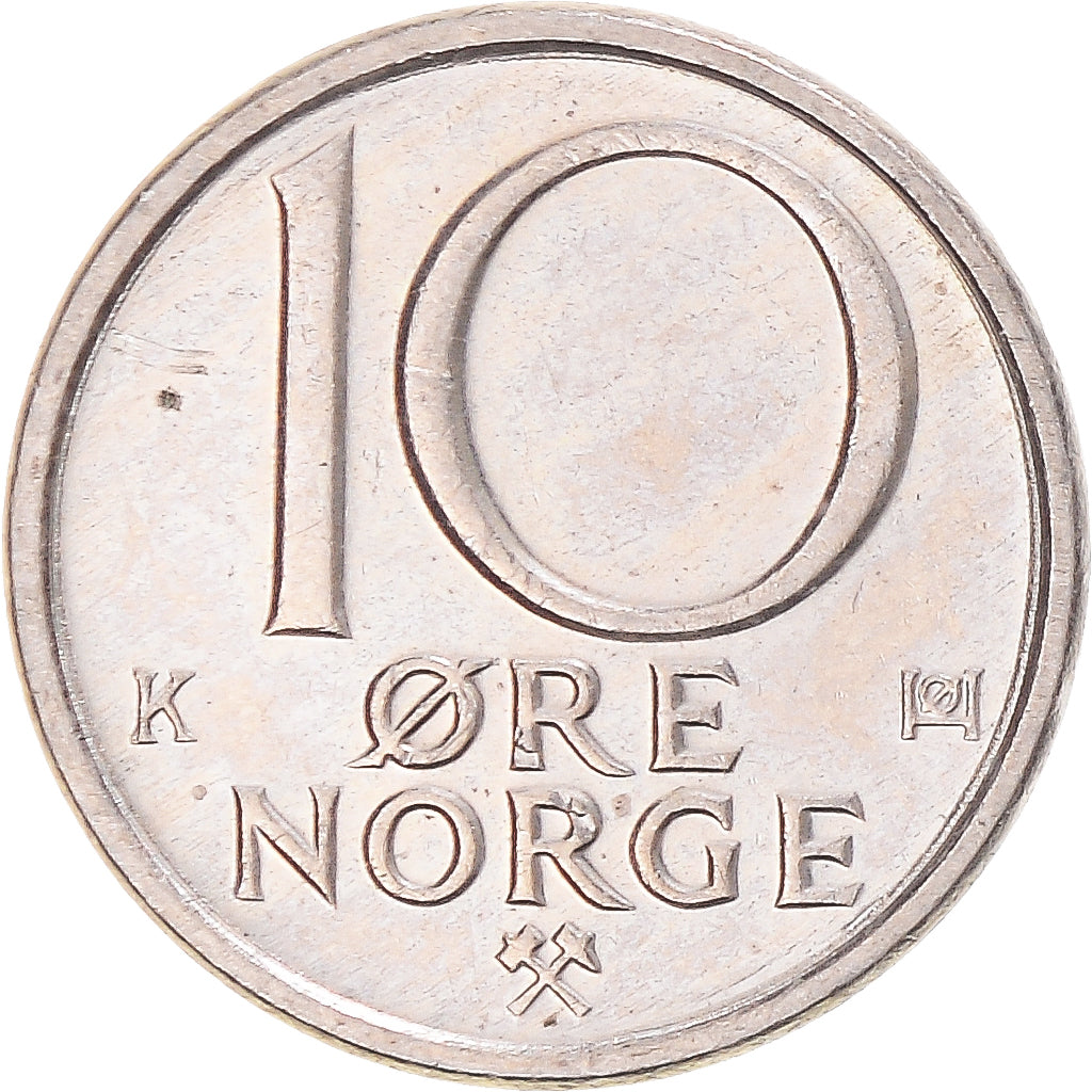 Moneda, Noruega, 10 Öre, 1988