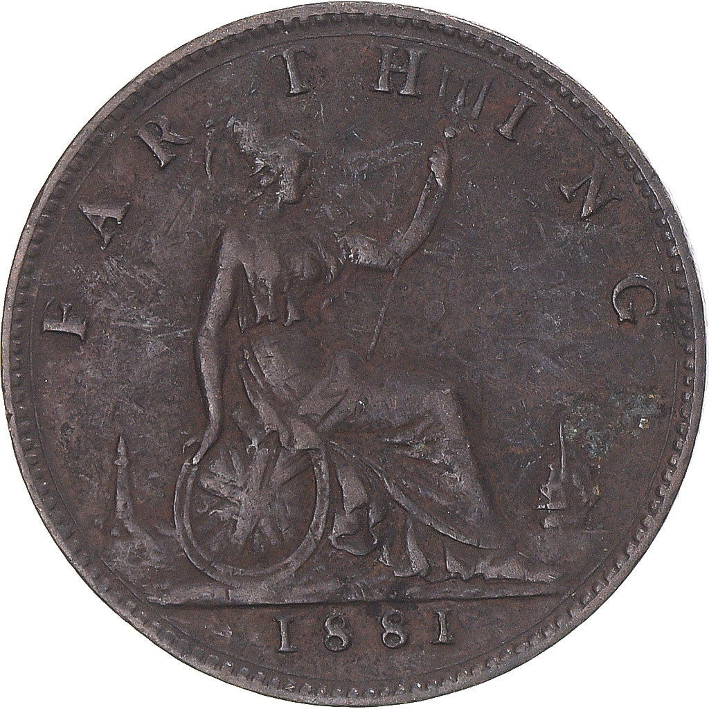 Moneda, Gran Bretaña, Farthing, 1881