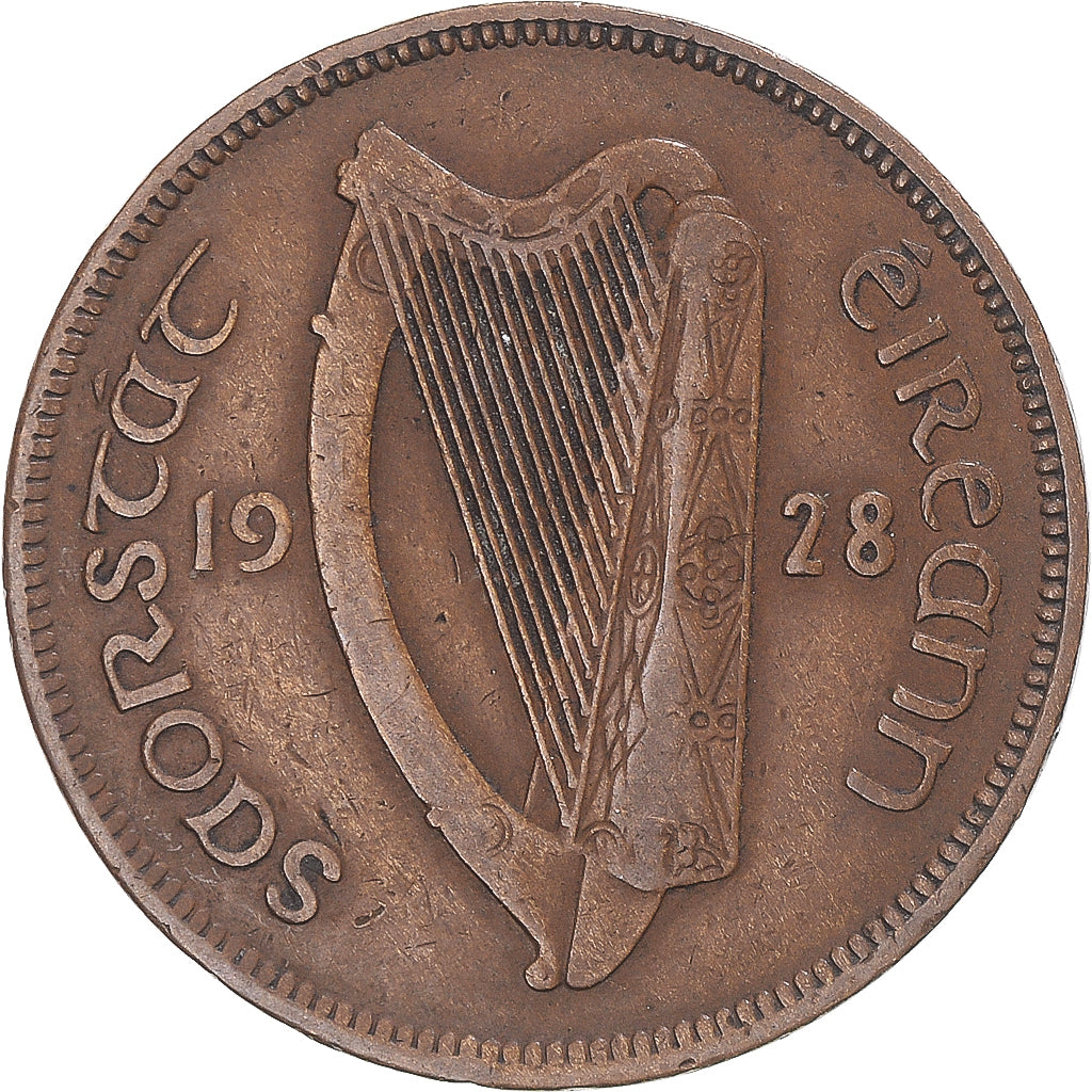 Moeda, Irlanda, 1/2 Penny, 1928