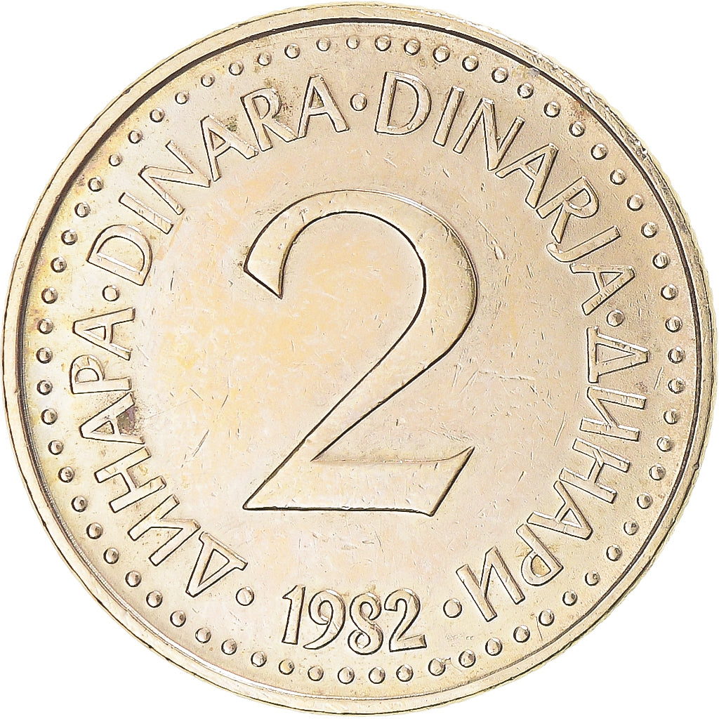 Münze, Jugoslawien, 2 Dinara, 1982