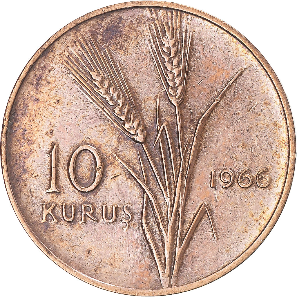 Munten, Turkije, 10 Kurus, 1966