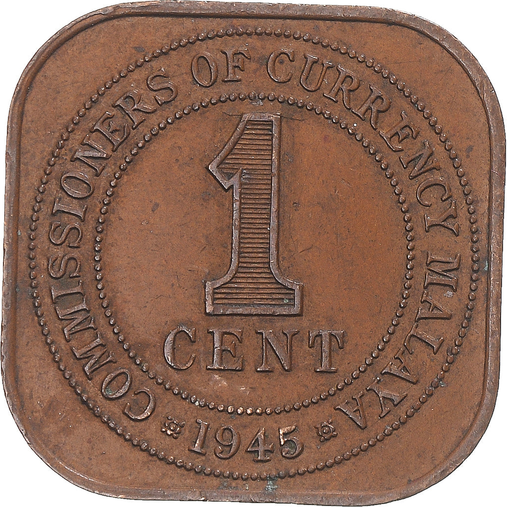 Münze, MALAYA, Cent, 1945
