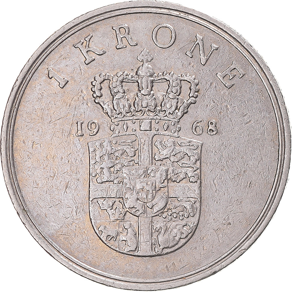 Moneda, Dinamarca, Krone, 1968