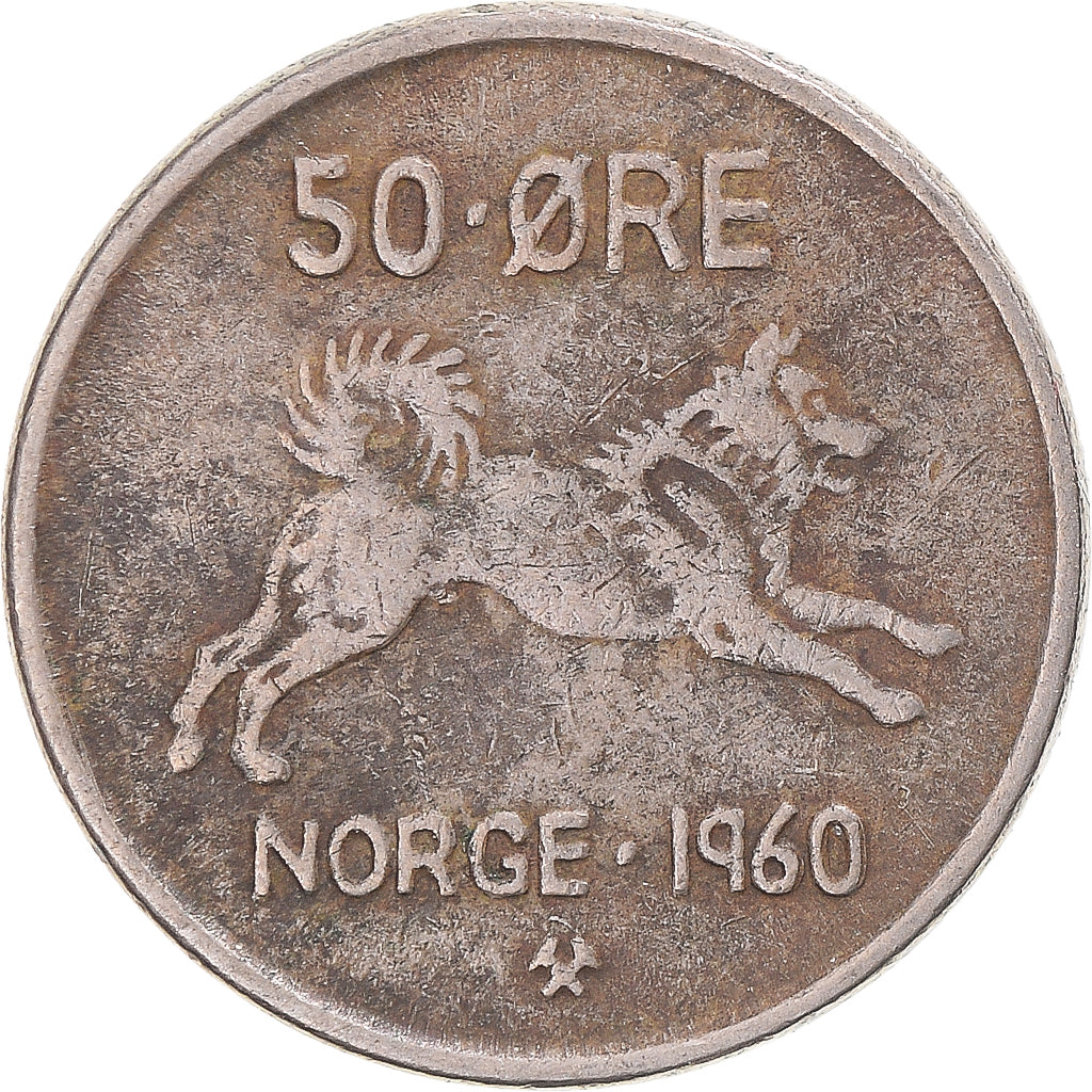 Moneta, Norwegia, 25 Öre, 1960
