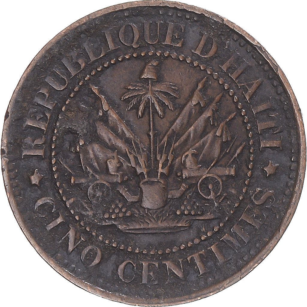 Munten, Haïti, 5 Centimes, 1863